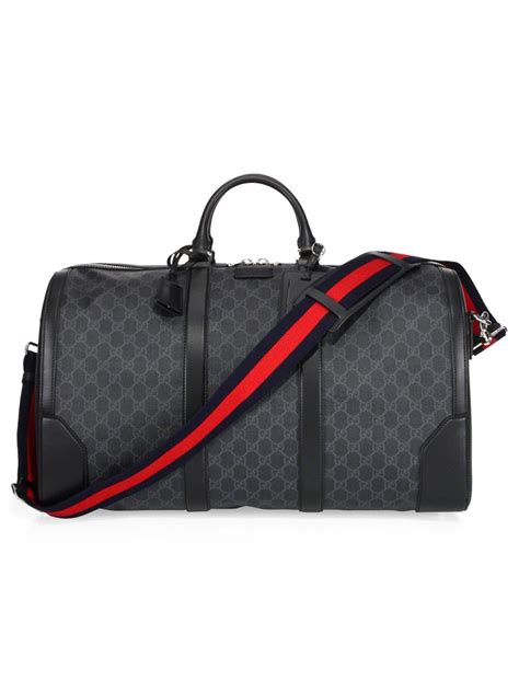 gucci black duffle bag mens|Gucci duffle bag men prices.